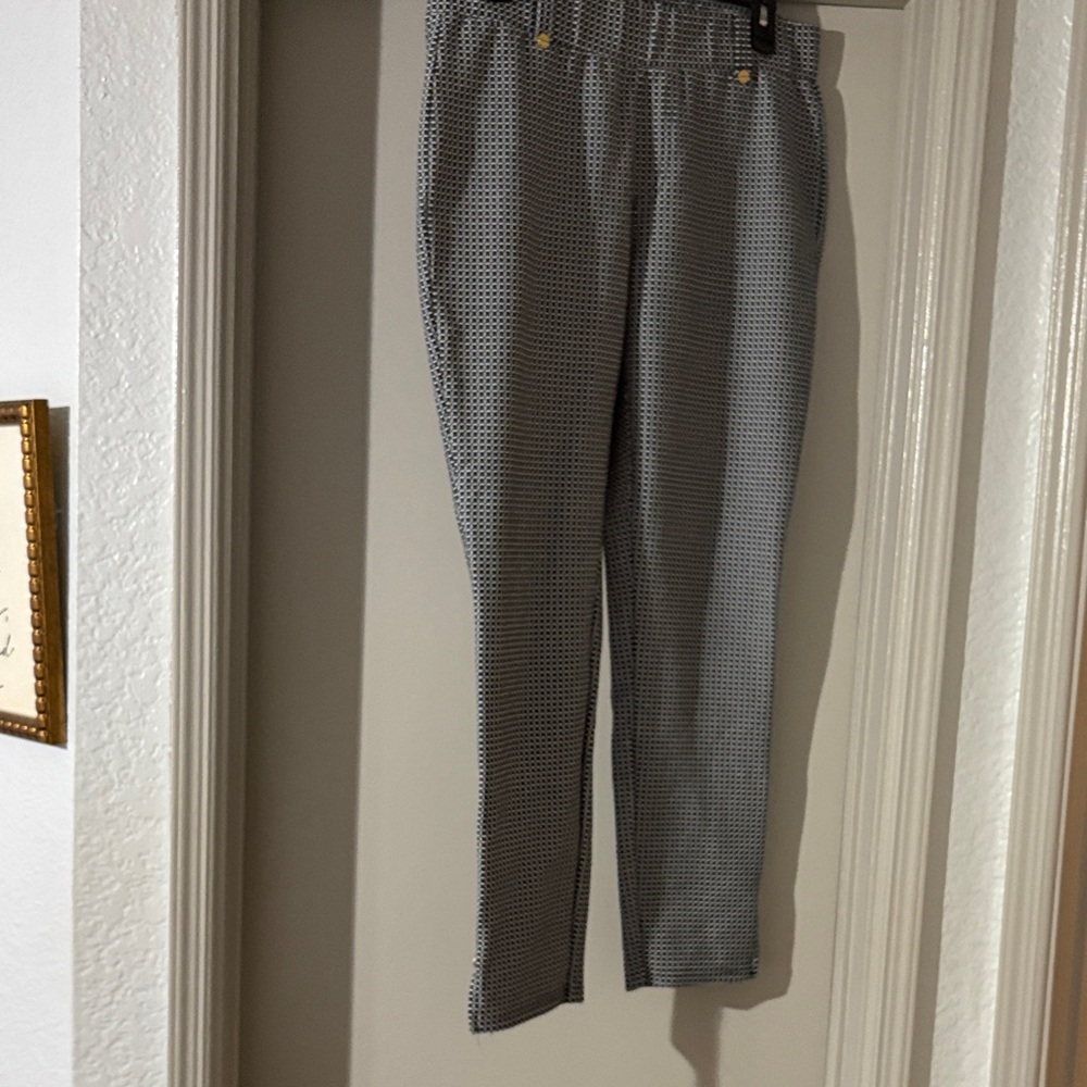 Michael Kors Black and White Cropped Pants